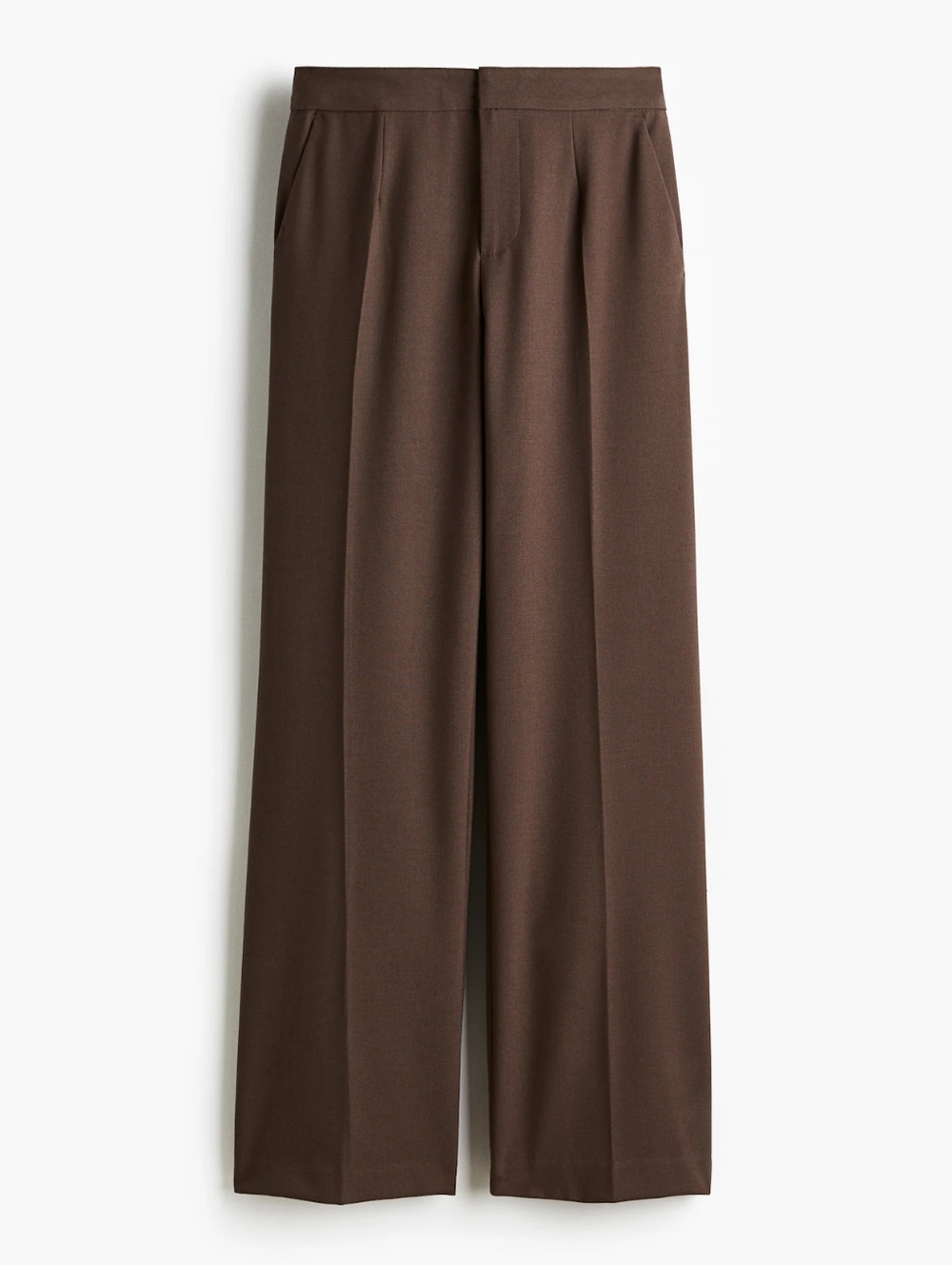 H&M Brown Woven Wide Leg Dress Pants Size 14